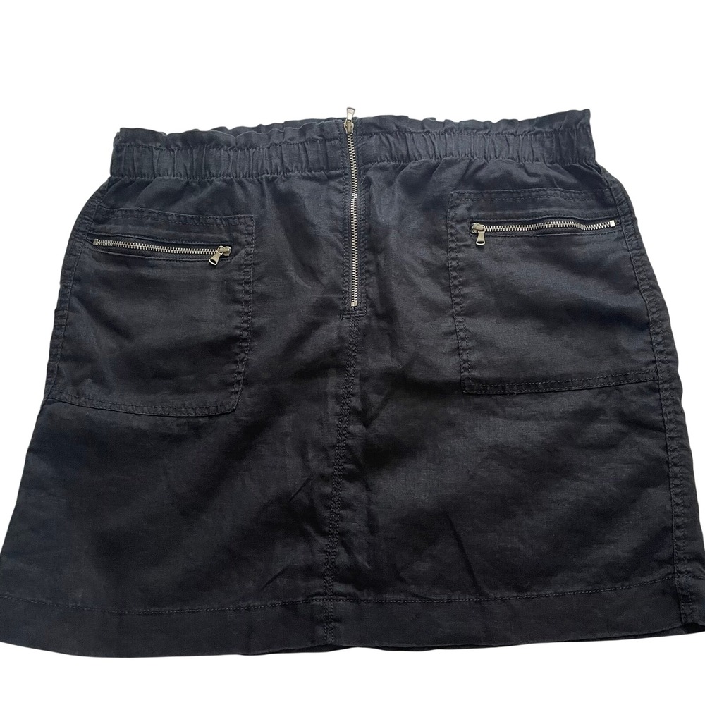 Lou &‎ Grey Women's Linen Skirt with Front Zippers, M